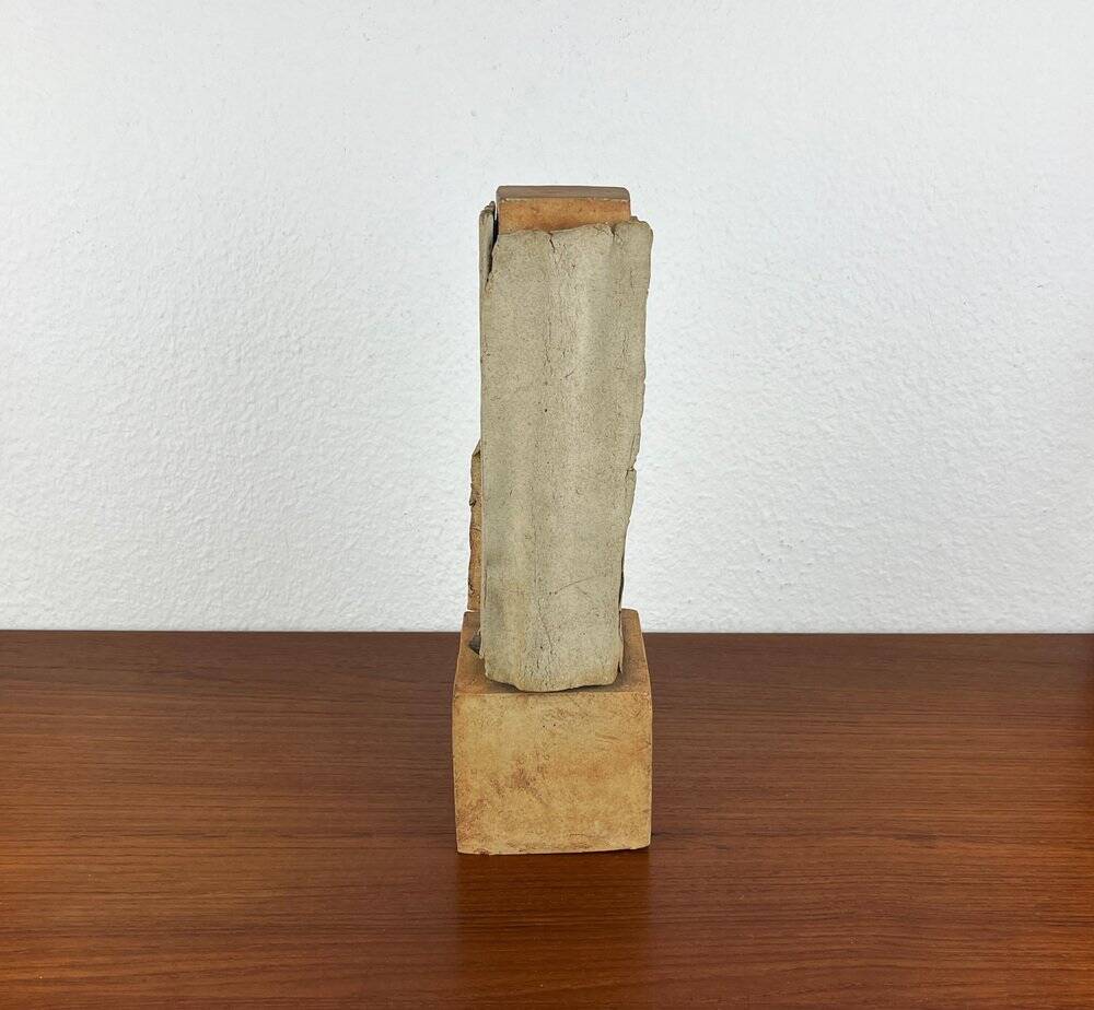 Klaus Lehmann, German postmodern brutalist sculpture of studio pottery column no. 247 78, 1978, ceramic