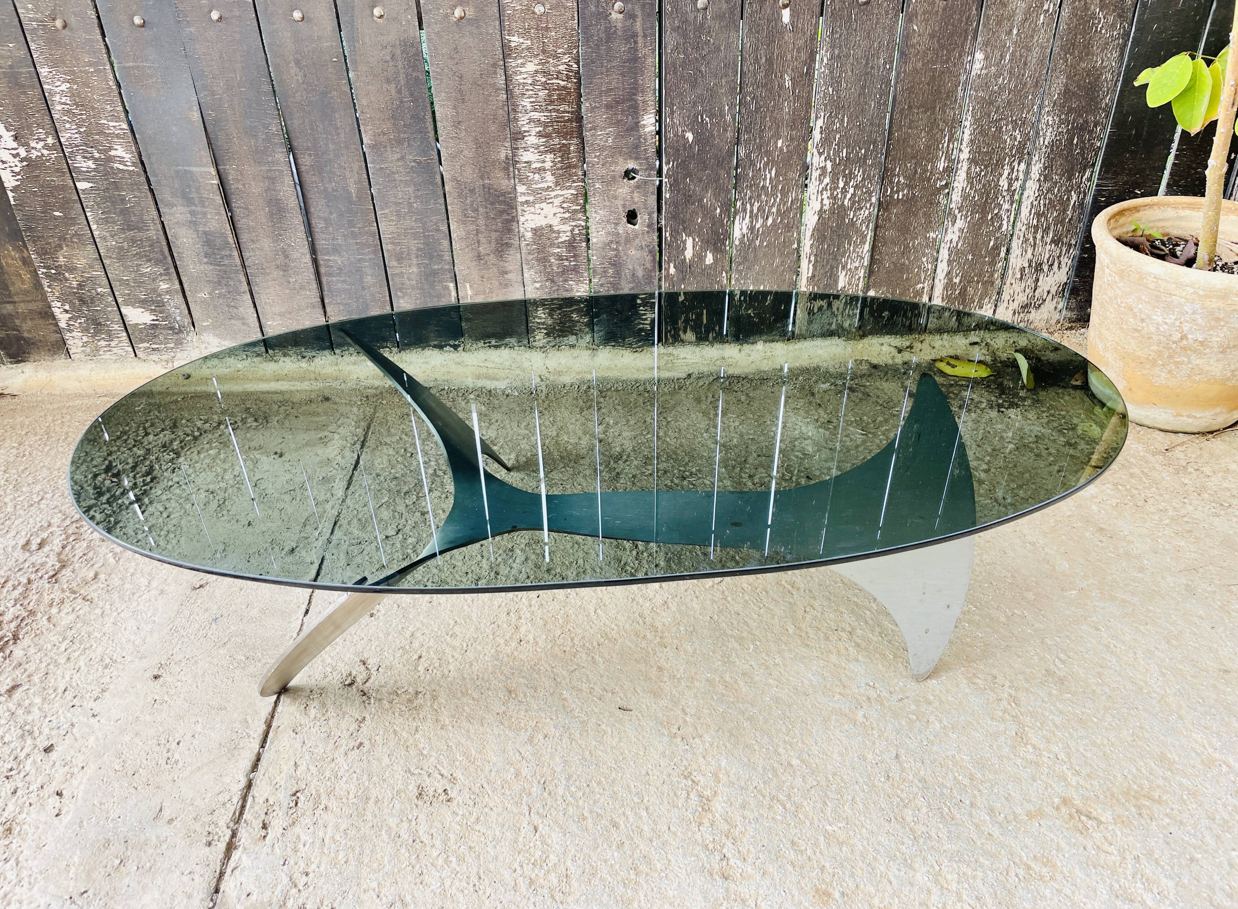Elliptical coffee table by Knut Hesterberg