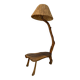 Liseuse Bois Vintage Corde Vallauris circa 1960