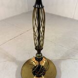 Austrian brass floor lamp pleated lampshade 1940-50’s