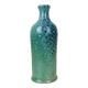Vase bouteille céramique bleue