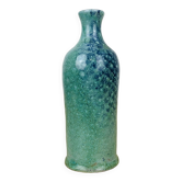 Vase bouteille céramique bleue