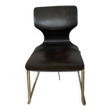 Magnificent wood & chrome designer chairs
