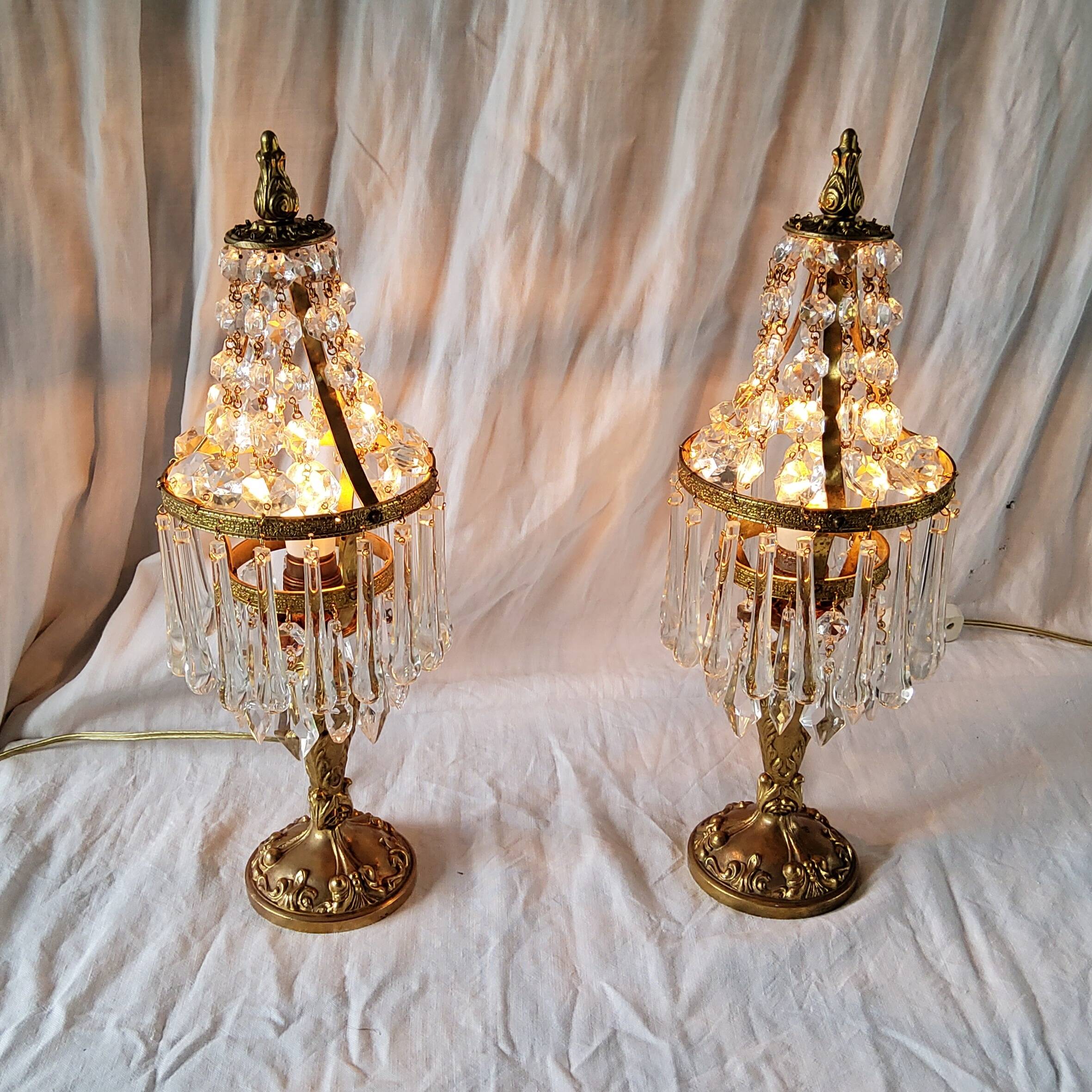 Paire de lampes cristal