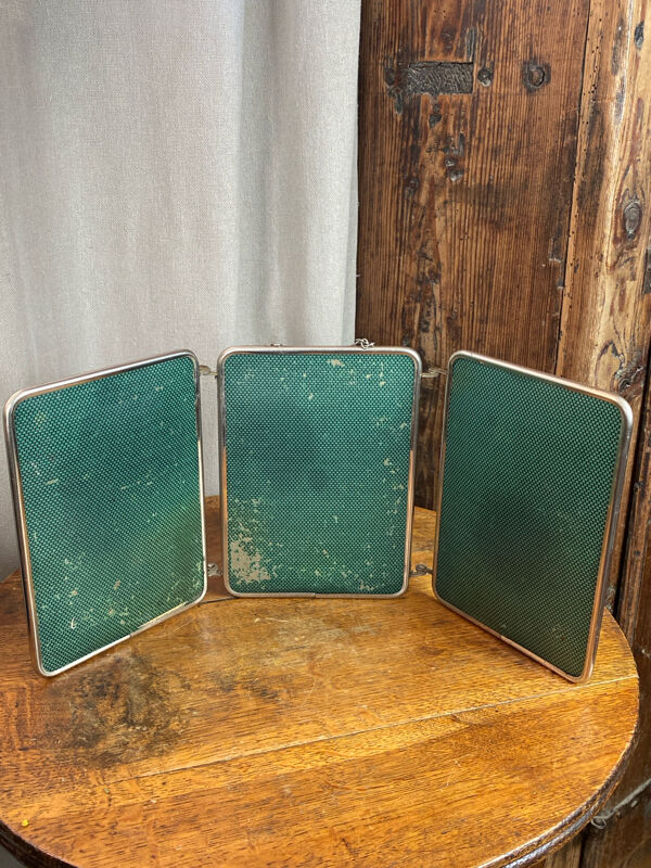 Miroir triptyque de barbier, années 50