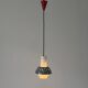 Metal and blue glass ceiling light by Ernest Igl for Hillebrand, 1950s, Germany