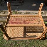 Black wicker rattan coffee table