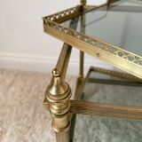 Brass and smoked glass dessert 60s