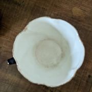 Set of two large Lunéville cups and saucers