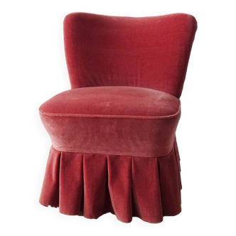 Cocktail chair pink velvet