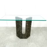 Console en marbre noir par Cattelan Italie, 1980