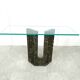 Vintage black marble console table by Cattelan Italy, 1980s