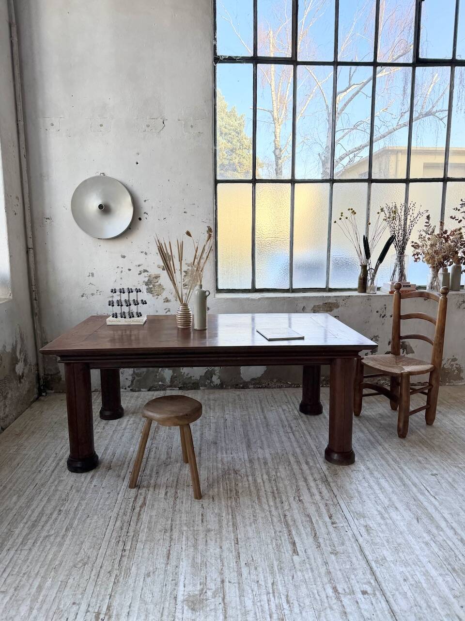 Dudouyt oak dining table 1940