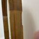 Miroir à tablette cerclage bois, forme ogive, années 60