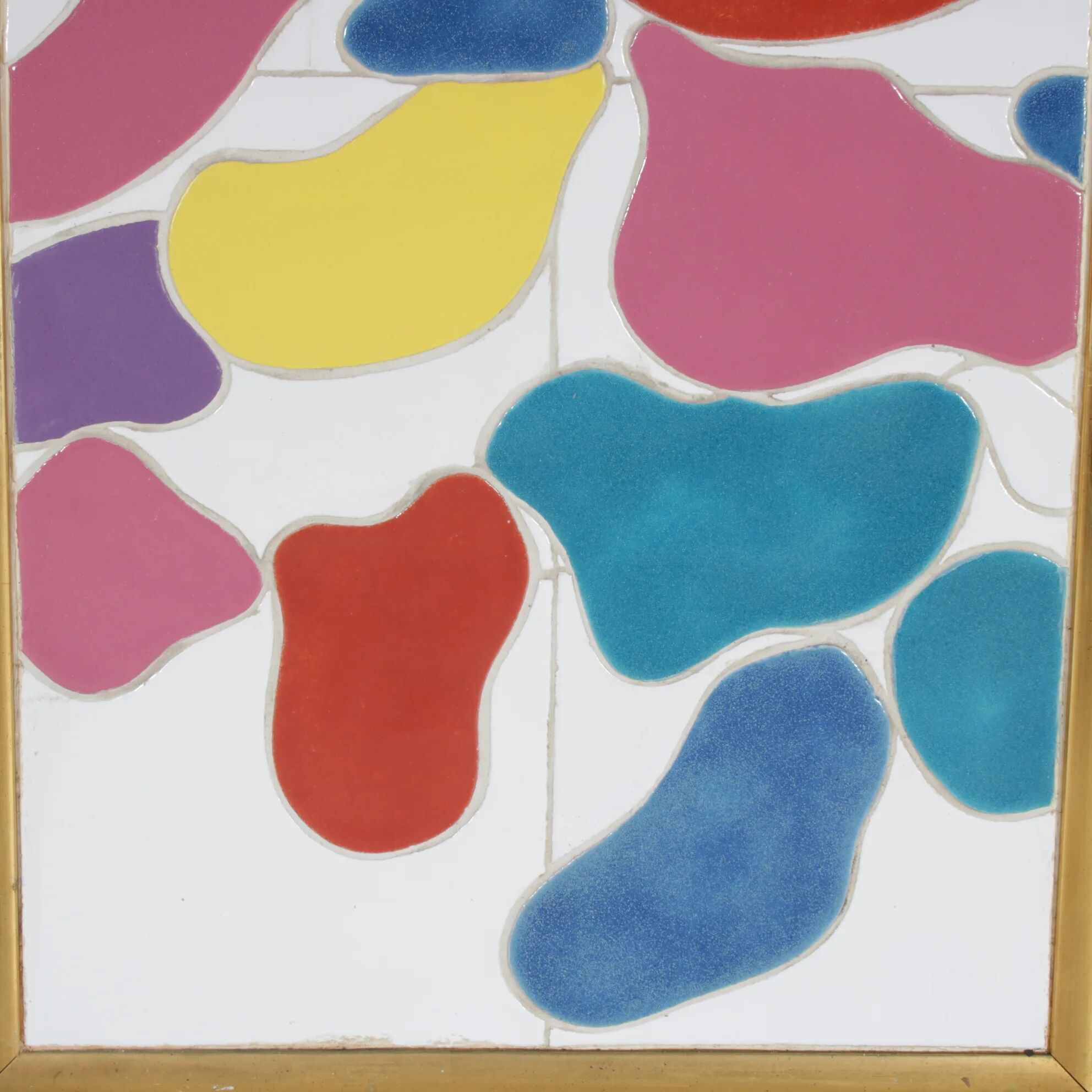 Framed ceramic artwork from the 1990s by Jan Snoeck, Netherlands.