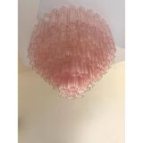 Pink “Tronchi” Murano Glass Flush Mount