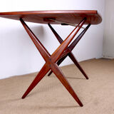 Scandinavian teak high and coffee table 1960.