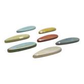Set of 6 stoneware knife holders