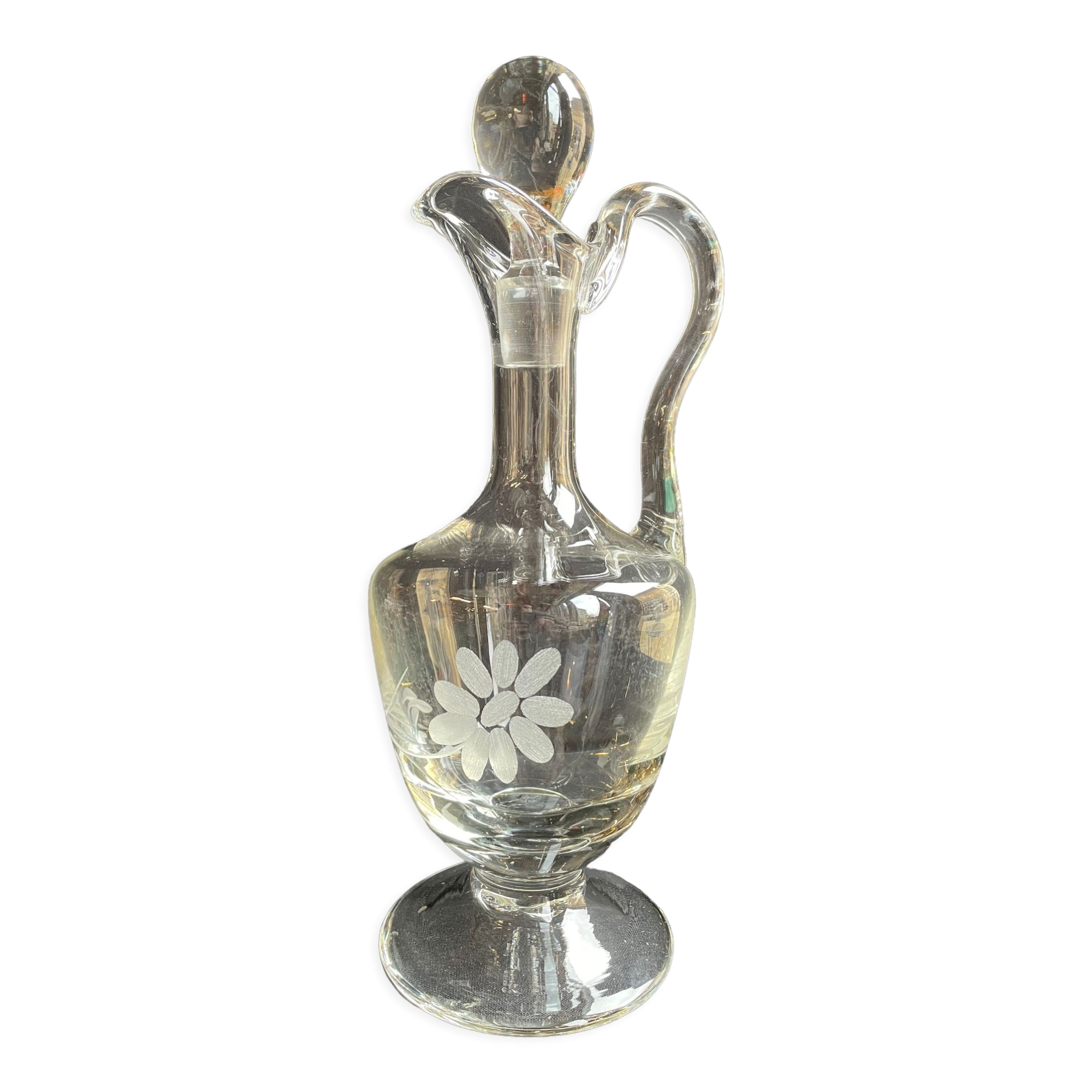 Buire (ewer) blown and engraved crystal – XXth century