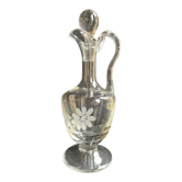 Aiguière cristal soufflé et gravé – XXème siècle