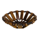 Vintage olive wood fruit bowl