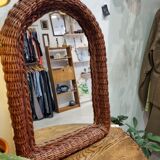 Wicker mirror