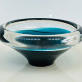 Scandinavian blue sommerso glass catchall – vintage design from the 1960s.