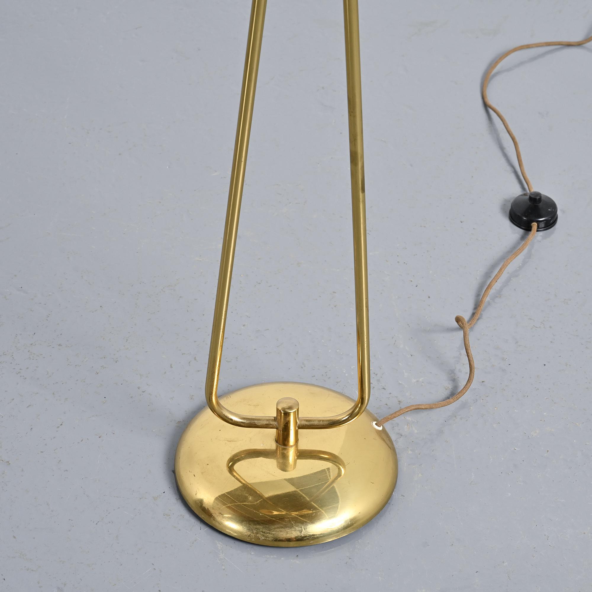 Two-arm adjustable floor lamp by BAG Turgi, Switzerland, 1950s.