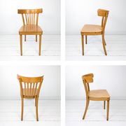 Chaise bistrot vintage Mid-Century en bois à barreaux style scandinave