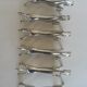 Set de 6 portes couteaux chevaux en chrome argenté- vintage