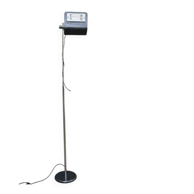 Lampadaire italien Bis noir par Bruno Gecchelin pour Arteluce 1975