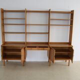 Vintage oak standing wall unit