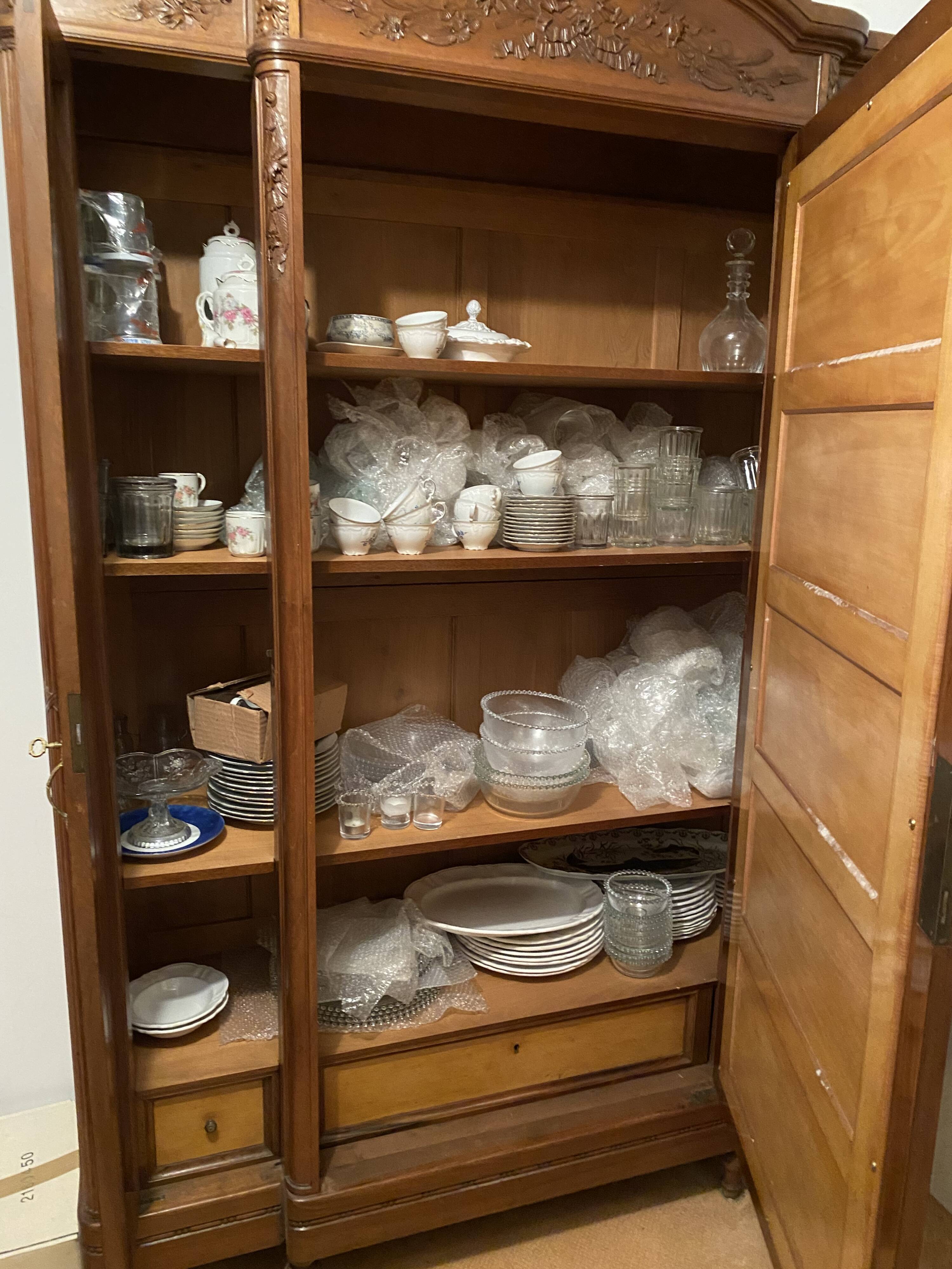 Antique walnut cabinet