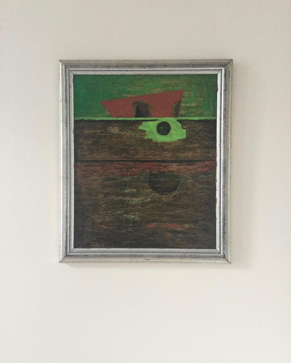 Simon bilew (1905-?). vision in the desert, 1958. oil on hardboard.