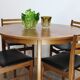 Vintage round teak dining table 4 feet diameter 110 cm Denmark