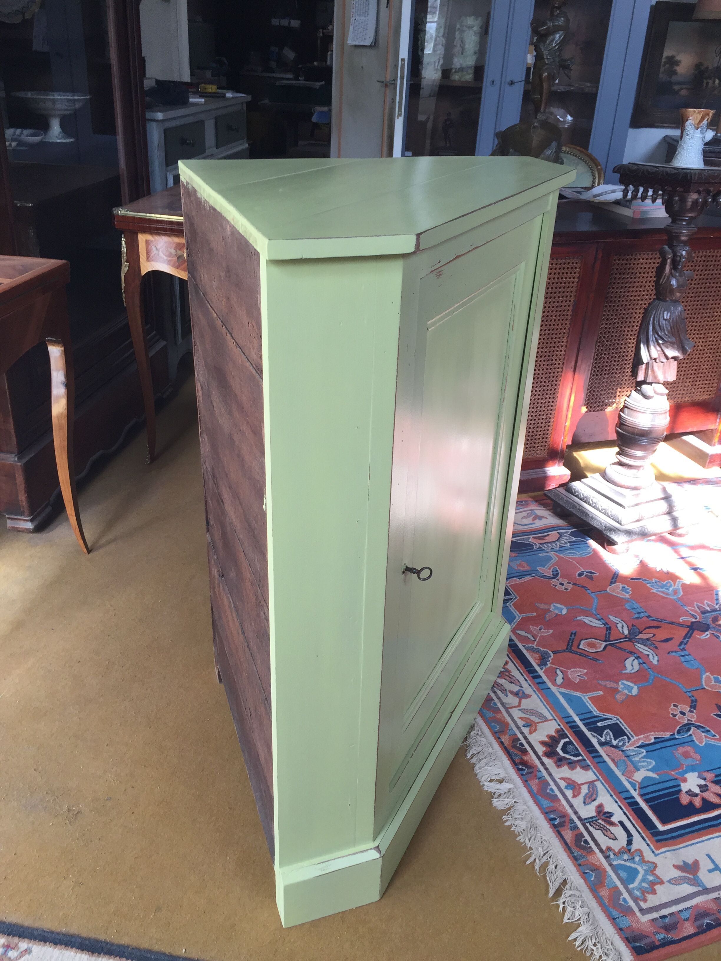 Walnut corner cabinet, 1950