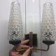 Wall sconce glass and gilded bronze from the 50s