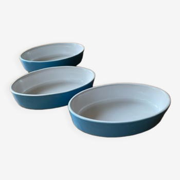 Set of 3 ceramic oven dishes