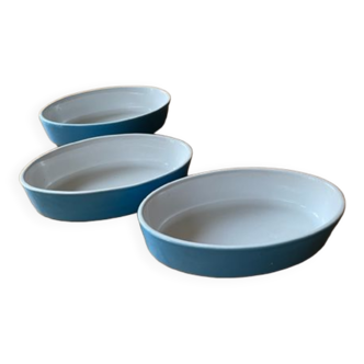 Set of 3 ceramic oven dishes