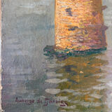 Bay of Cadaqués, oil on canvas signed Laurent Auberge de Gracias (1865-1920)