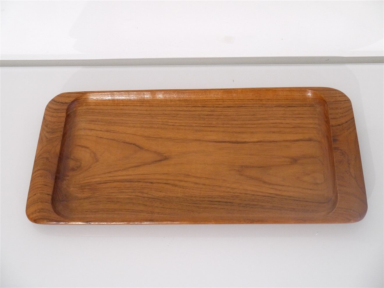 Scandinavian vintage teak tray 1960