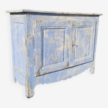 Buffet in blue patinated fir, 1900.