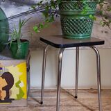 Vintage formica stool with tapered feet