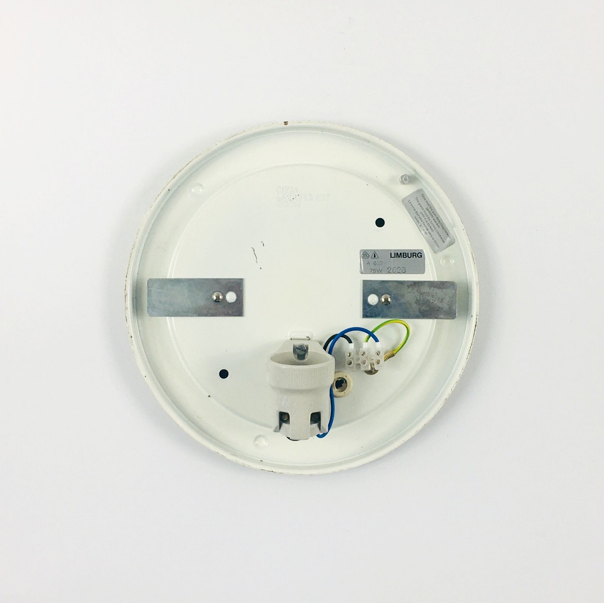 Paire d’appliques murales en verre du milieu du siècle ou de supports encastrés par Helena Tynell pour le Limbourg, Allemagne, années 1960