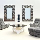 Pair of architectural mirrors by all in all studio
