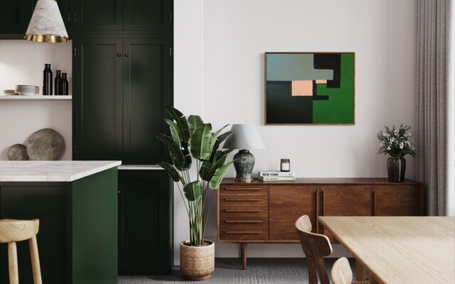 Abstract green to block