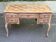 Flat desk in light oak with Versailles marquetry, Louis XV, signed Pa.