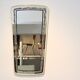 Mid-century brass framed mirror France 75x38cm