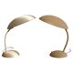 Pair of painted beige metal table lamps, 1930s