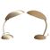 Pair of painted beige metal table lamps, 1930s
